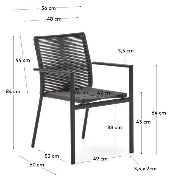 Šedá kovová zahradní židle Kave Home Culip