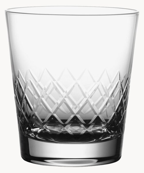 Sada ručně foukaných křišťálových sklenic na whisky Lattice, 4 díly