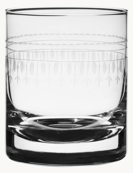 Sada ručně foukaných křišťálových sklenic na whisky Ovals, 2 díly