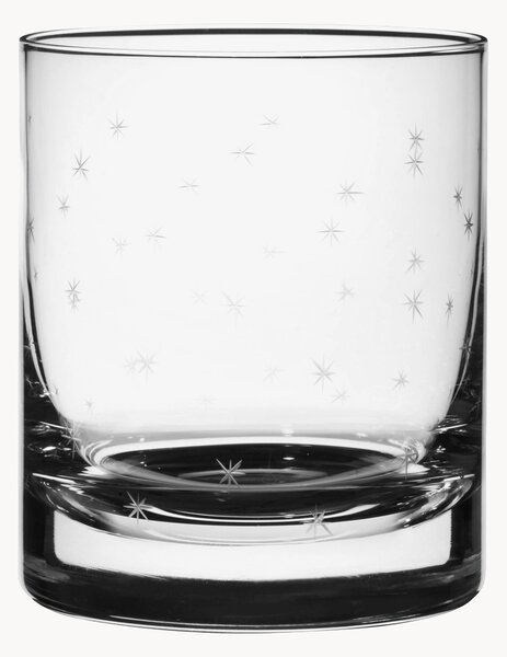 Sada ručně foukaných křišťálových sklenic na whisky Stars, 2 díly