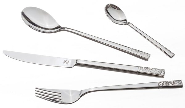 Příbory Fiori Platinum pro 6 osob 24 kusů