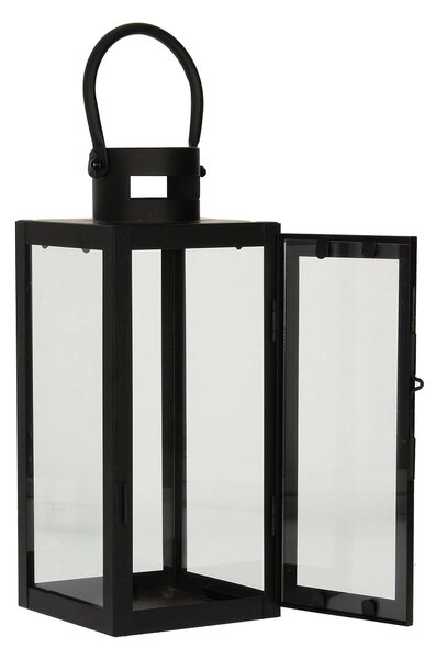 Kovová lucerna Elegance black výška 30cm