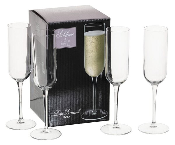 Sklenice na šampaňské Elegante 4ks. 210ml