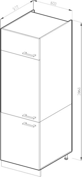Skříňka na lednici Vicco R-Line Ušlechtilá šedá 60 cm, Model 29760