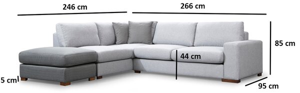 Rohová sedací souprava Lopy 1 (L). Akce -25%