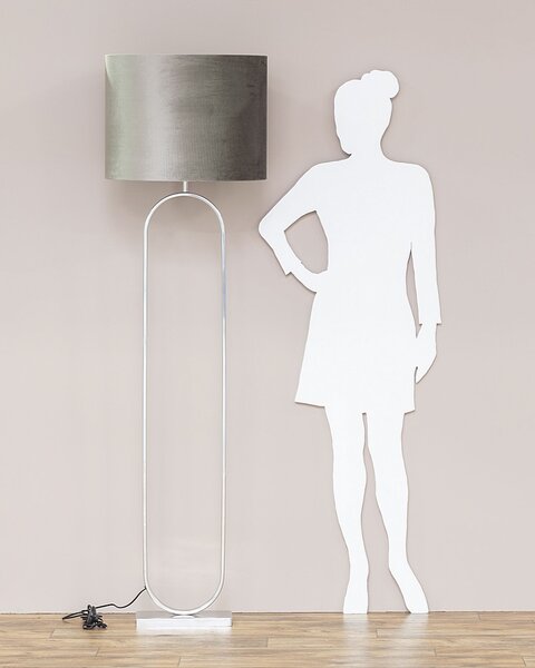 Podlahová lampa Mira Taupe výška 178cm