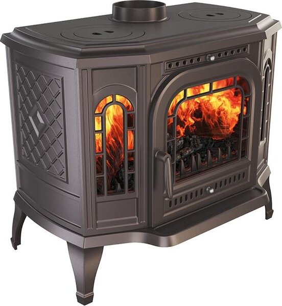 Litinová krbová kamna P7 PB s varnými plotnami - 10,5 kW ECO