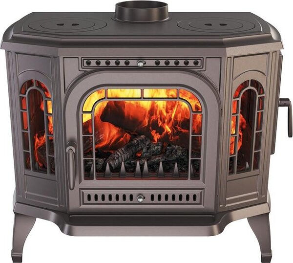Litinová krbová kamna P7 PB s varnými plotnami - 10,5 kW ECO