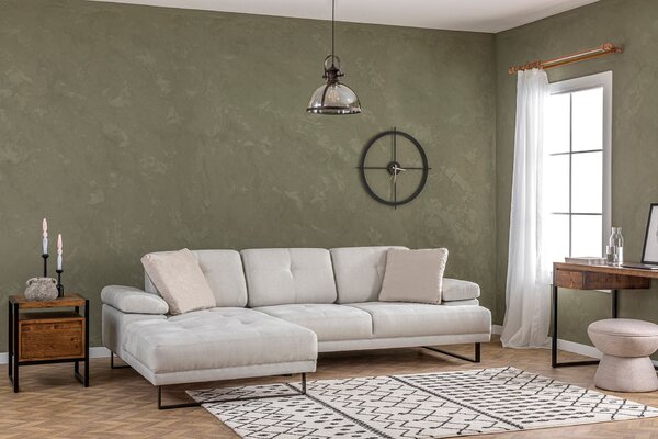Rohová sedací souprava Mussty (béžová) (L). Akce -24%
