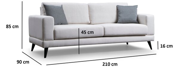 Třísedačka Noro (Béžová). Akce -24%