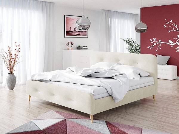HezkýNábytek.cz Manželská postel 180 cm Lomaha New (béžová) (s roštem). 1104384