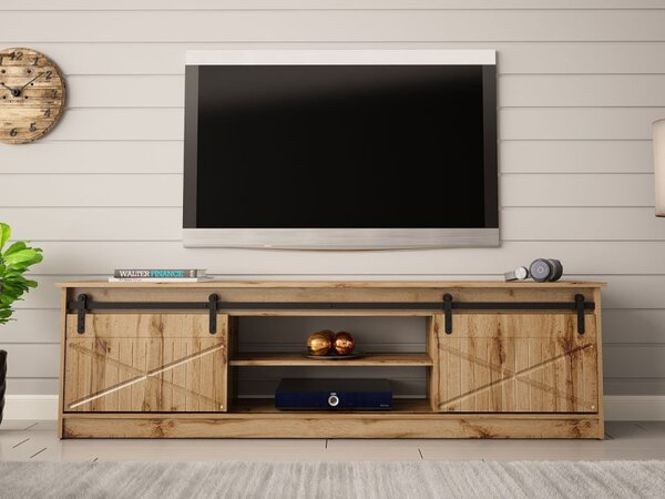TV stolek Sarinero, Barva: černý / černý lesk 5903211164927