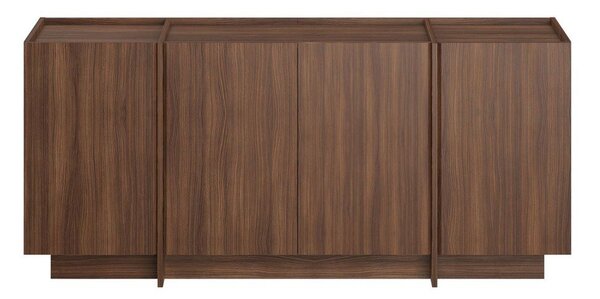 Komoda v dekoru ořechu s dírou na kabely v tmavě přírodní barvě 180x80x45 cm Dorma – Kalune Design