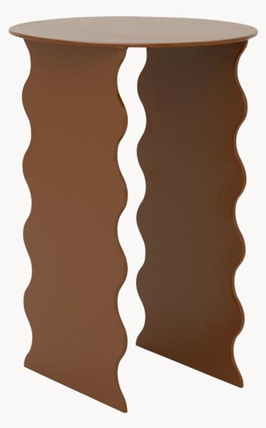 Kulatý kovový odkládací stolek Wavy