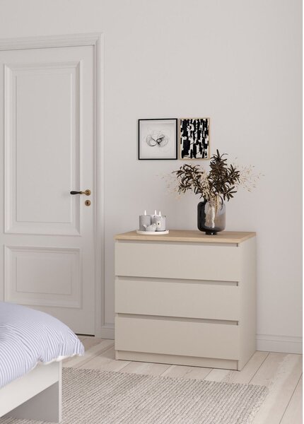 Krémová komoda 77x76x50 cm Naia – Tvilum