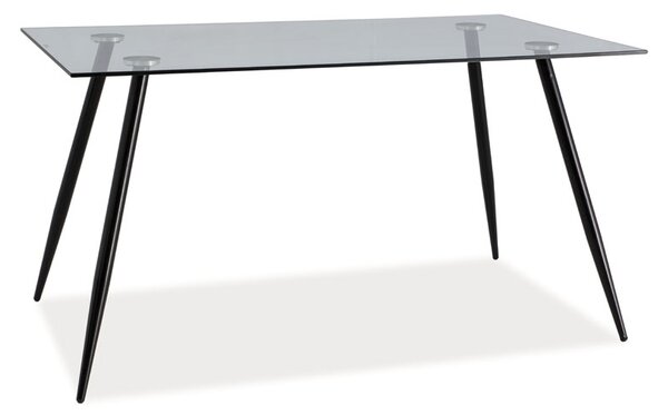 Stůl NINO 140x80, 140 x 80 cm, transparentní kov, kov