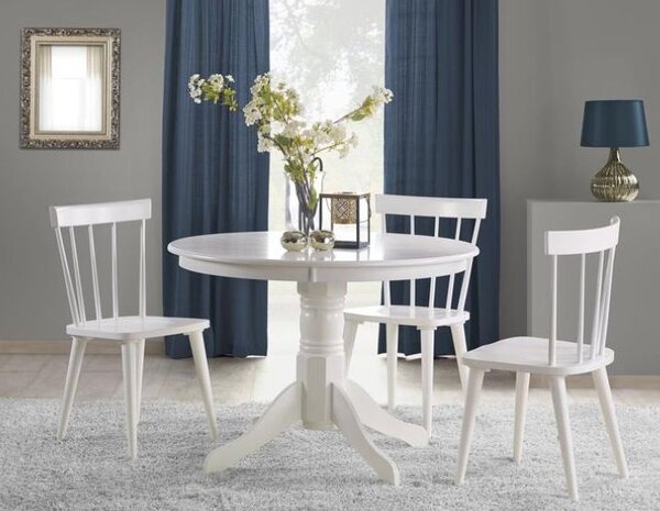 GLOSTER stůl bílý, 106 x 106 cm, bílá , dřevo