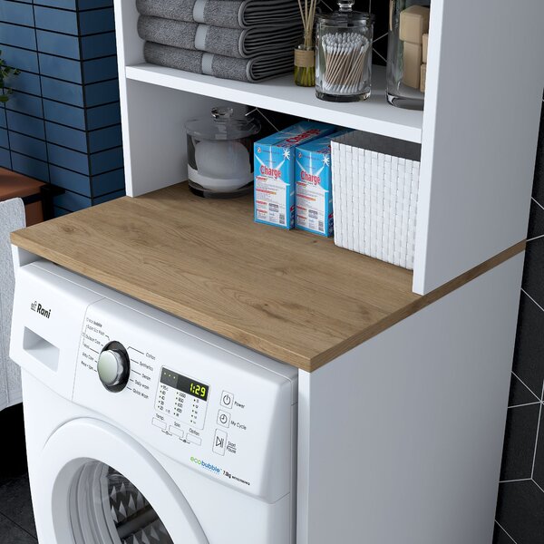VerDesign CODEX skříňka nad pračku, bílá/ořech