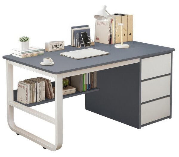 VerDesign MELANY 120 psací stůl, bílá/antracit