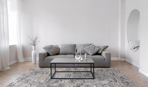 Agnella Kusový koberec Lush Turms Granit Klasický šedý Rozměr: 133x195 cm