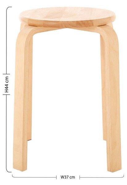 Stolička z kaučukového dřeva v přírodní barvě Heva – Premier Housewares