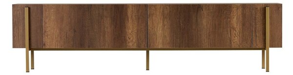 TV stolek v dekoru ořechu v tmavě přírodní barvě 180x45x30 cm Nexus – Kalune Design