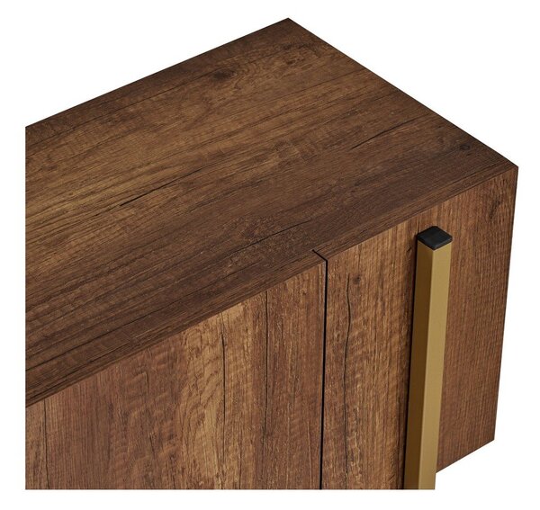 TV stolek v dekoru ořechu v tmavě přírodní barvě 180x45x30 cm Nexus – Kalune Design