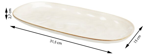 Kameninový servírovací podnos Sia 31,5x15 cm