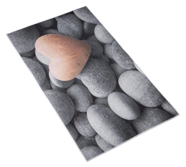 Bellatex Koupelnová předložka 3D tisk 60x100 cm tmavé kameny
