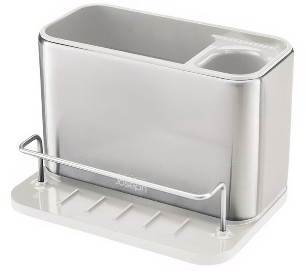 Joseph Joseph Stříbrno-bílý nerezový stojan na mycí prostředky Surface Sink Tidy