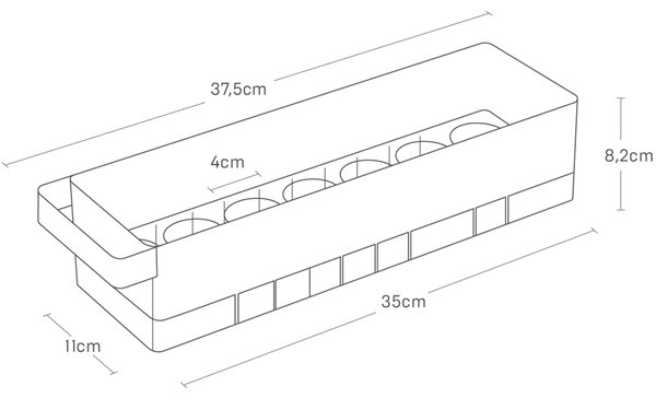 Plastový zásobník vajec Yamazaki Tower 11 x 37,5 cm