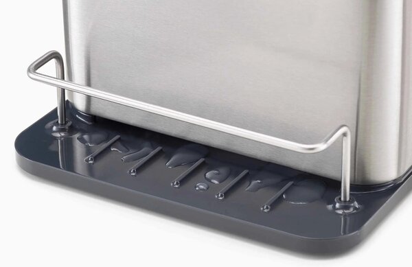 Joseph Joseph Stříbrno-černý nerezový stojan na mycí prostředky Surface Sink Tidy