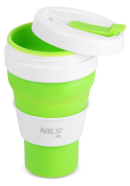 NC4103 SV.ZELENÝ SILIKONOVÝ SKLÁDACÍ HRNEK 600ML NILS CAMP