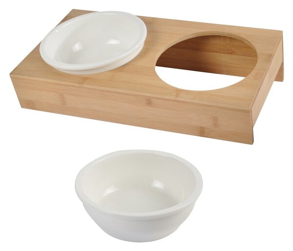 Keramický set misek s podstavcem pro psa ø 16 cm – Love Story
