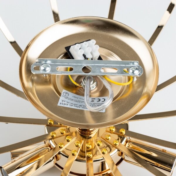 Brilagi - Přisazený lustr CRYSTAL 6xE14/60W/230V zlatá