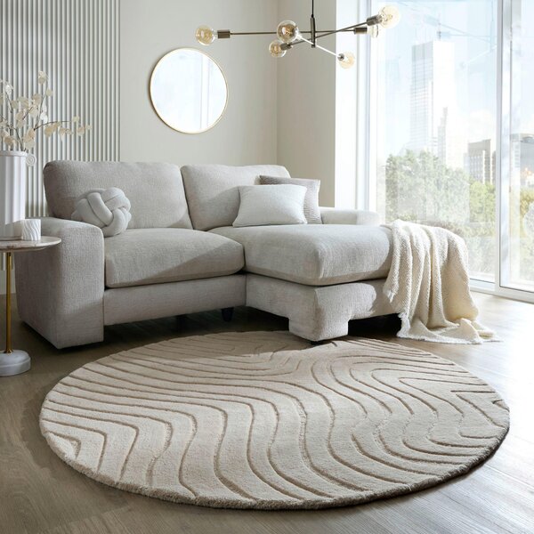 VLNĚNÝ KOBEREC, 160/160 cm přírodní barvy Flair Rugs - Online Only koberce & rohožky, Online Only