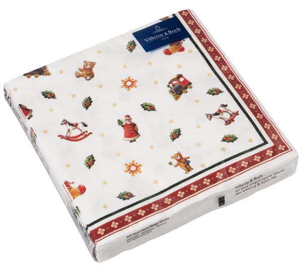 Villeroy&Boch Villeroy & Boch Winter Specials Toys obědové ubrousky – rozptýlené motivy, 20 ks, 33 × 33 cm