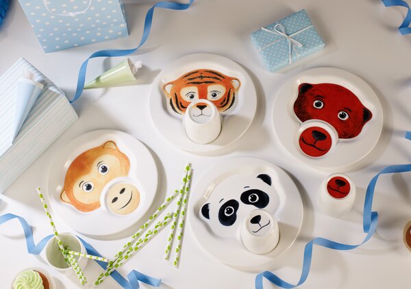 Villeroy&Boch Animal Friends Dětská Sada Medvídek - hrnek a talíř, 2ks