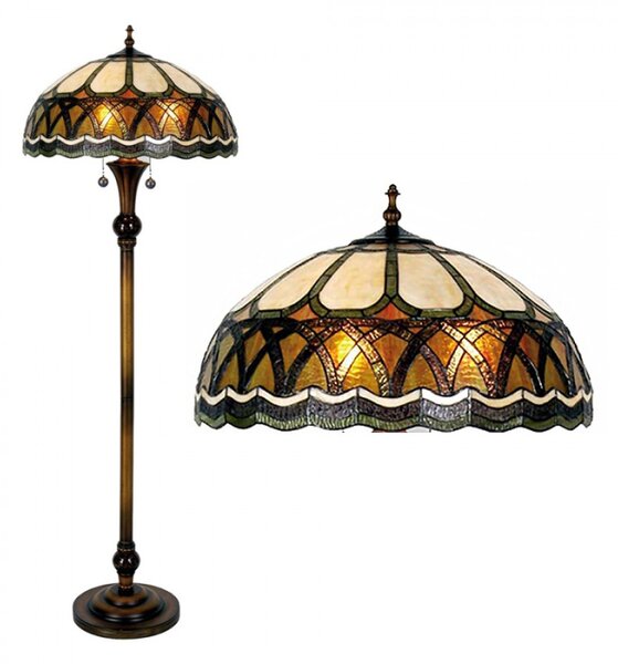 Stojací lampa Tiffany – 56x164 cm