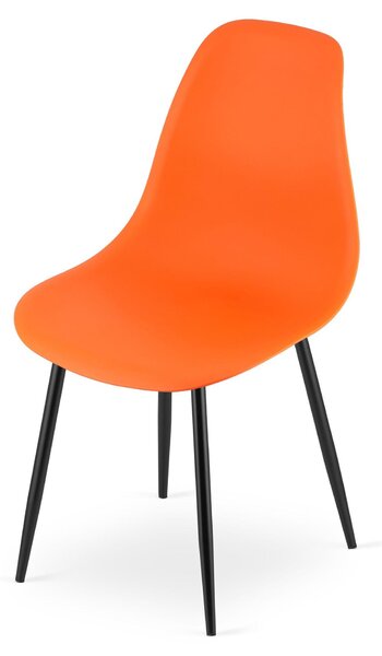 Židle WAT oranžové / černé nohy x 2