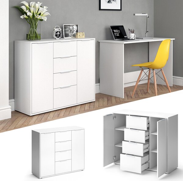 Kredenc Vicco Leon Bílá 35 x 84 cm, Model 29455