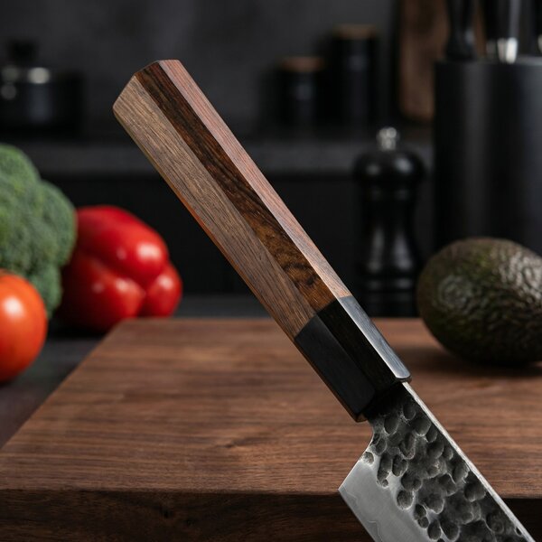 Kuchyňský nůž santoku z japonské oceli SaKuRo Eben 12,7 cm