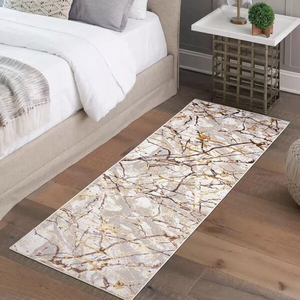 Makro Abra Běhoun GOLDEN MZ34D Abstraktní krémový Šíře: 70 cm