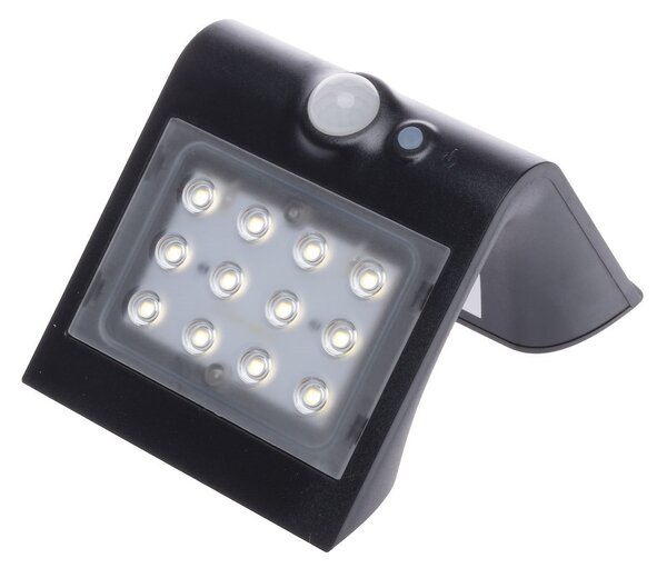 Exteriérové ​​solární nástěnné LED svítidlo Butterfly, 1x LED 1,5w, černá, pohybový senzor