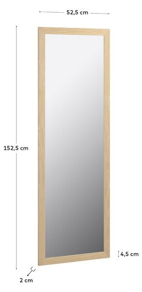 Dubové nástěnné zrcadlo Kave Home Wilany 52,5 x 152,5 cm