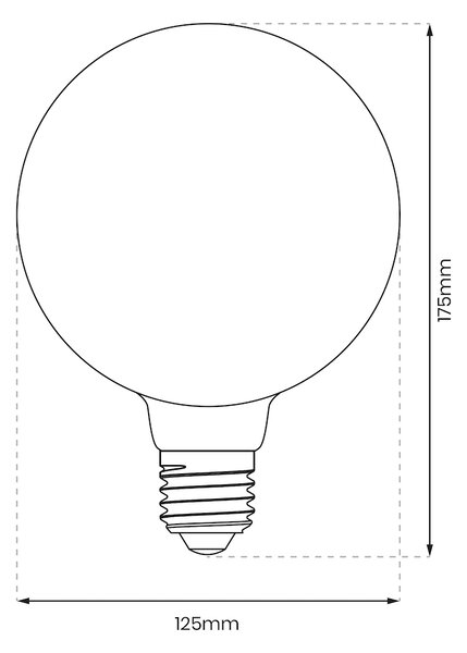 Dekorační LED žárovka E27 teplá 2700k 6w 700 lm jantarová