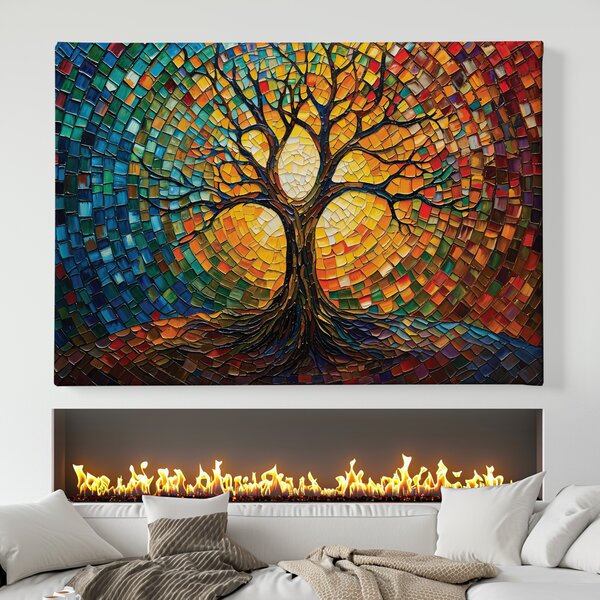 Obraz na plátně - Strom života Kaleidoskop přírody FeelHappy.cz Velikost obrazu: 40 x 30 cm