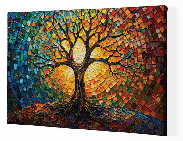 Obraz na plátně - Strom života Kaleidoskop přírody FeelHappy.cz Velikost obrazu: 40 x 30 cm