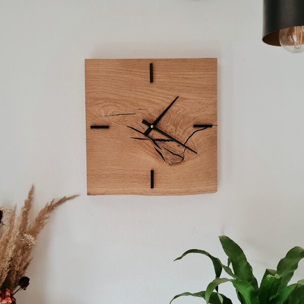 Melzevo Nástěnné hodiny, dub, ⌀30 cm
