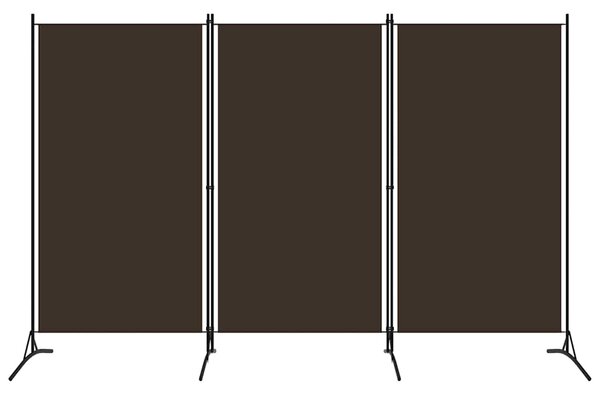 3dílný paraván hnědý 260 x 180 cm 320732
